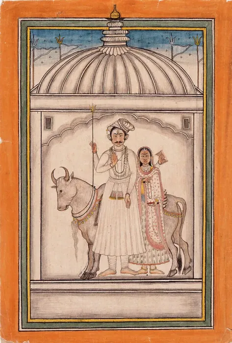 Framed Print : Shiva and Parvati, 18th century. Creator: Unknown Framed Print : Shiva and Parvati, 18th century. Creator: Unknown
