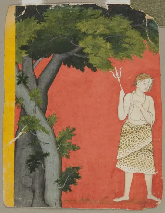 Framed Print : Shiva Under Trees, c. 1780. Creator: Unknown Framed Print : Shiva Under Trees, c. 1780. Creator: Unknown