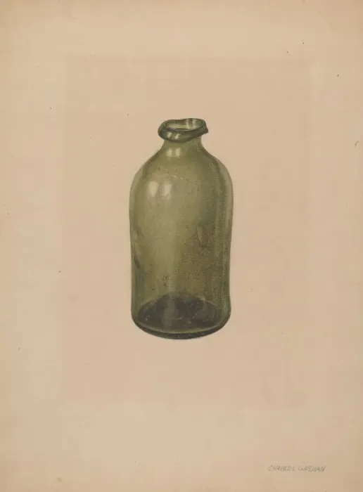 Framed Print : Shoe Blacking Bottle, c. 1937. Creator: Charles Garjian Framed Print : Shoe Blacking Bottle, c. 1937. Creator: Charles Garjian