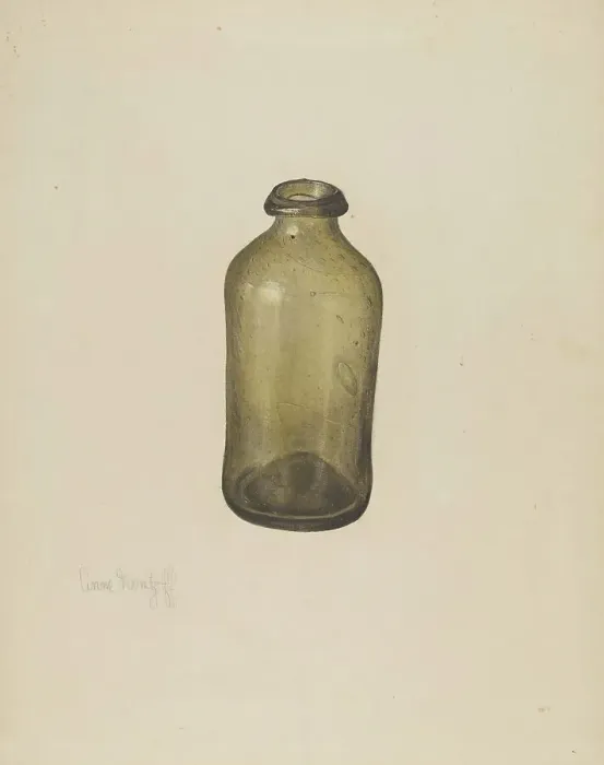 Framed Print : Shoe Blacking Bottle, c. 1940. Creator: Anne Nemtzoff Framed Print : Shoe Blacking Bottle, c. 1940. Creator: Anne Nemtzoff