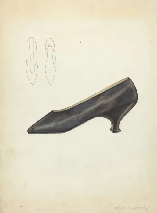 Framed Print : Shoe, c. 1940. Creator: Mae Szilvasy Framed Print : Shoe, c. 1940. Creator: Mae Szilvasy