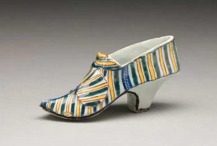 Framed Print : Shoe, Delft, c. 1750. Creator: Delftware Framed Print : Shoe, Delft, c. 1750. Creator: Delftware