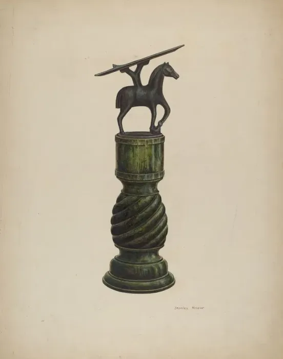 Framed Print : Shoe Shine Foot Rest, c. 1941. Creator: Stanley Mazur Framed Print : Shoe Shine Foot Rest, c. 1941. Creator: Stanley Mazur