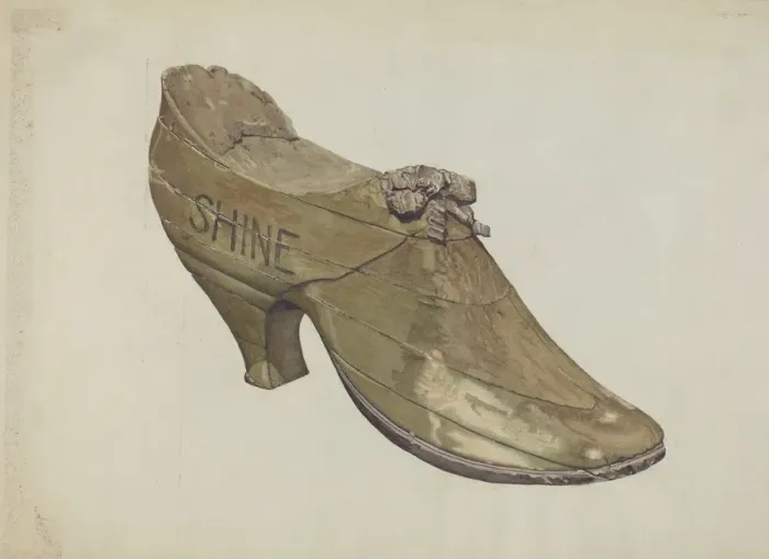 Framed Print : Shoe Shop Sign, c. 1937. Creator: Alfred Denghausen Framed Print : Shoe Shop Sign, c. 1937. Creator: Alfred Denghausen