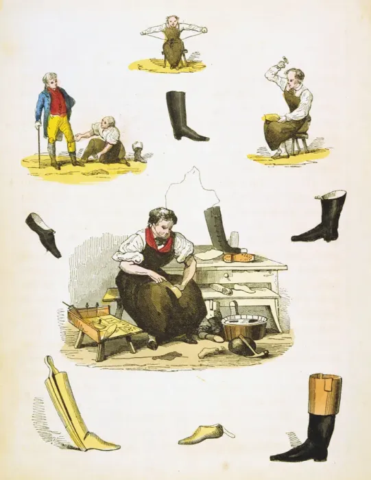 Framed Print : Shoemaker, c1845 Framed Print : Shoemaker, c1845