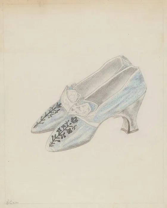 Framed Print : Shoes, c. 1936. Creator: Nancy Crimi Framed Print : Shoes, c. 1936. Creator: Nancy Crimi