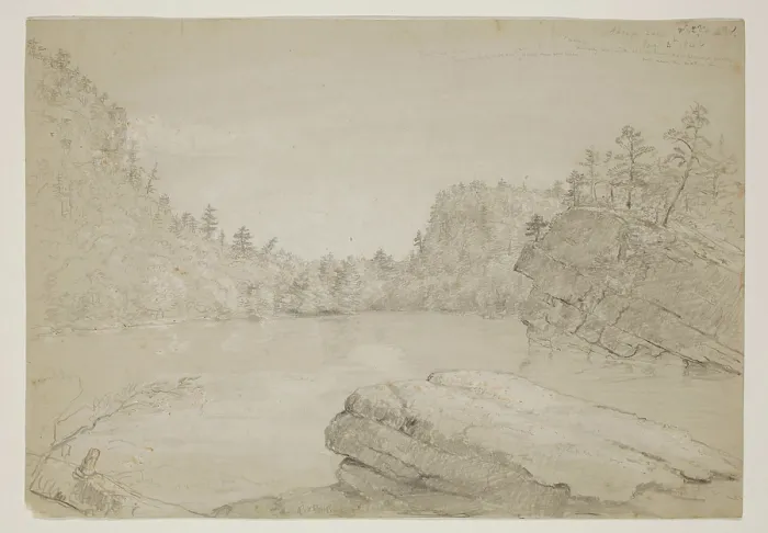 Framed Print : Shongo Lake, 1846. Creator: Thomas Cole Framed Print : Shongo Lake, 1846. Creator: Thomas Cole