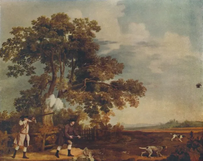 Framed Print : Shooting: 1769, (1922). Artist: George Stubbs Framed Print : Shooting: 1769, (1922). Artist: George Stubbs