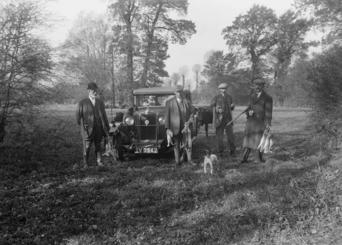 Framed Print : Shooting party with a 1928 Talbot 14 / 45. Artist: Bill Brunell Framed Print : Shooting party with a 1928 Talbot 14 / 45. Artist: Bill Brunell