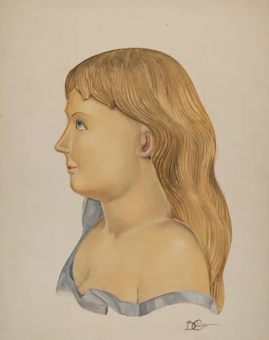Framed Print : Shop Figure of Child, c. 1937. Creator: Beverly Chichester Framed Print : Shop Figure of Child, c. 1937. Creator: Beverly Chichester