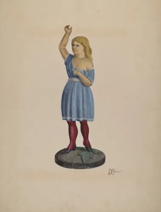 Framed Print : Shop Figure - Child, c. 1937. Creator: Beverly Chichester Framed Print : Shop Figure - Child, c. 1937. Creator: Beverly Chichester