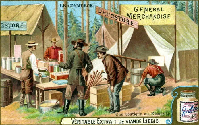 Framed Print : A Shop in Klondyke, c1900 Framed Print : A Shop in Klondyke, c1900