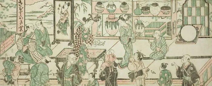Framed Print : The Shop of Sanogawa Ichimatsu, c. 1743. Creator: Ishikawa Toyonobu Framed Print : The Shop of Sanogawa Ichimatsu, c. 1743. Creator: Ishikawa Toyonobu