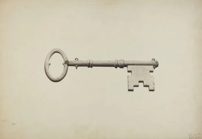 Framed Print : Shop Sign Key, 1935 / 1942. Creator: Henry Tomaszewski Framed Print : Shop Sign Key, 1935 / 1942. Creator: Henry Tomaszewski