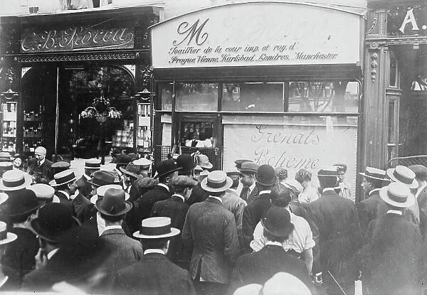 Shop wrecked by mob, Paris, 1914. Creator: Bain News Service