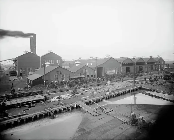 Framed Print : Some of the shops, Great Lakes Engineering Works, Ecorse, Mich. (1906?). Creator: Unknown Framed Print : Some of the shops, Great Lakes Engineering Works, Ecorse, Mich. (1906?). Creator: Unknown
