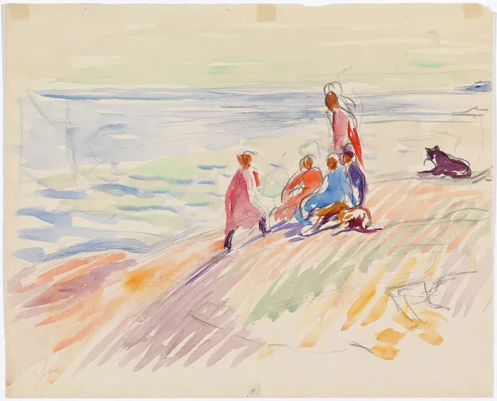 Framed Print : Shore Landscape, c1910. Creator: Magnus Enckell Framed Print : Shore Landscape, c1910. Creator: Magnus Enckell