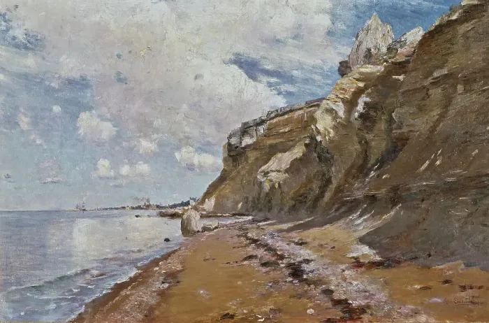 Framed Print : Part of the Shore near Visby, late 19th-early 20th century. Creator: Knut Axel Lindman Framed Print : Part of the Shore near Visby, late 19th-early 20th century. Creator: Knut Axel Lindman