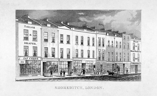 Shoreditch High Street, London, c1825