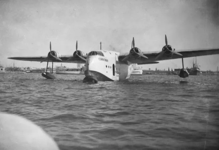 Framed Print : Short Empire flying boat Corinthian, Alexandria, Egypt, c1938-c1941 Framed Print : Short Empire flying boat Corinthian, Alexandria, Egypt, c1938-c1941