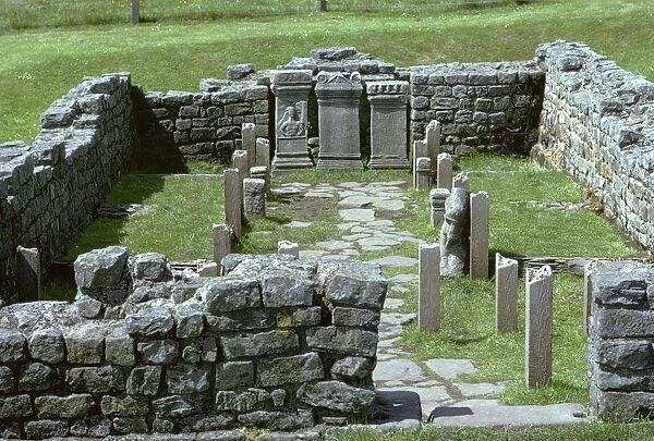 Shot of a Mithraic temple near Hadrians Wall