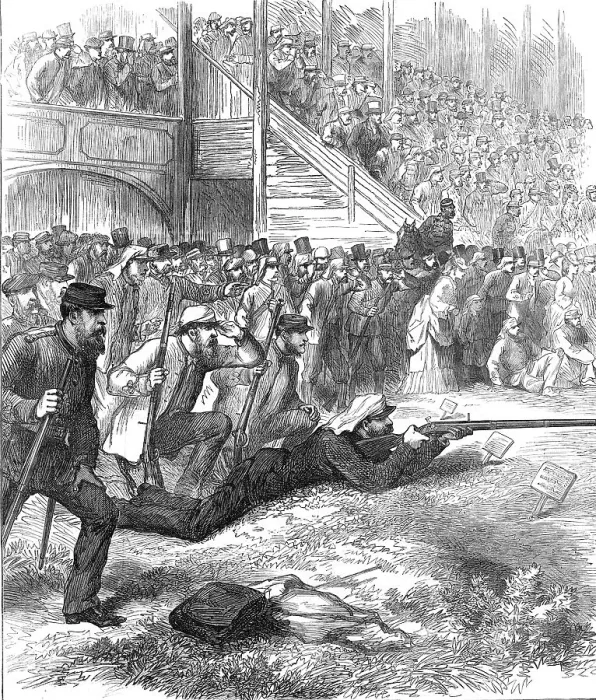 Framed Print : The last shot for the Queen's Prize at Wimbledon, 1872. Creator: Unknown Framed Print : The last shot for the Queen's Prize at Wimbledon, 1872. Creator: Unknown