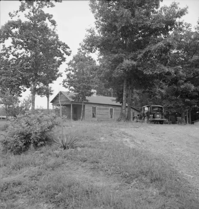 Framed Print : A shotgun'weatherboard house built in 1925, Person County, North Carolina, 1939. Creator: Dorothea Lange Framed Print : A shotgun'weatherboard house built in 1925, Person County, North Carolina, 1939. Creator: Dorothea Lange