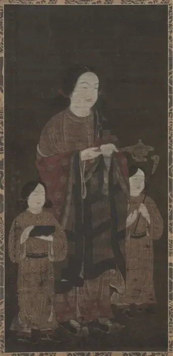 Framed Print : Shotoku Taishi and His Sons, 1300s. Creator: Unknown Framed Print : Shotoku Taishi and His Sons, 1300s. Creator: Unknown