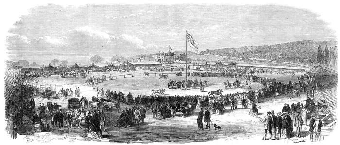 Framed Print : The show-yards of the Agricultural Exhibition of Lower Canada, at Montreal, 1865. Creator: Unknown Framed Print : The show-yards of the Agricultural Exhibition of Lower Canada, at Montreal, 1865. Creator: Unknown