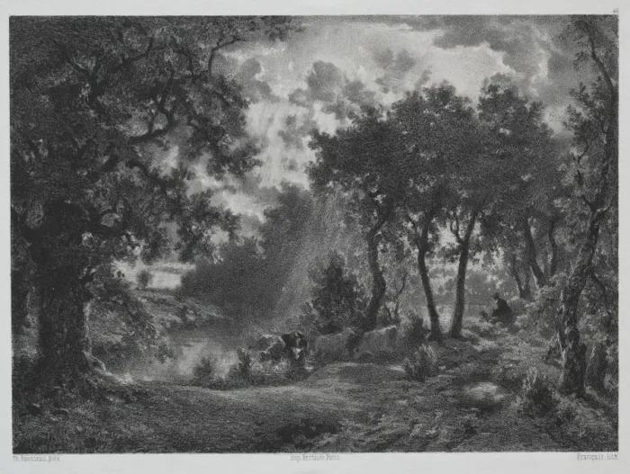 Framed Print : After the Shower. Creator: Francois-Louis Francais (French, 1814-1897) Framed Print : After the Shower. Creator: Francois-Louis Francais (French, 1814-1897)
