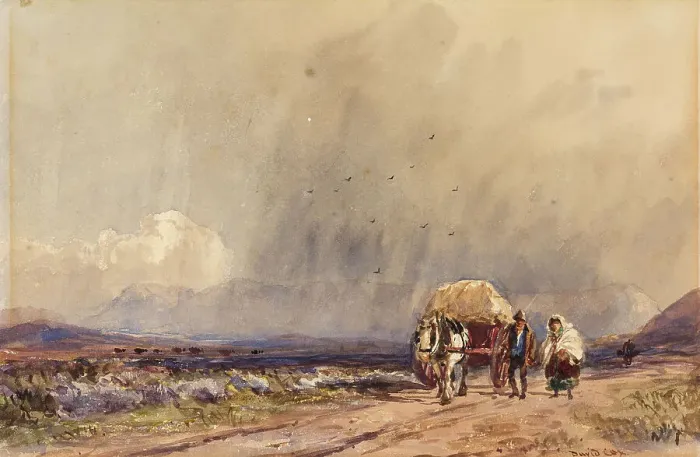 Framed Print : A Showery Day, 1832-47. Creator: David Cox the Elder Framed Print : A Showery Day, 1832-47. Creator: David Cox the Elder