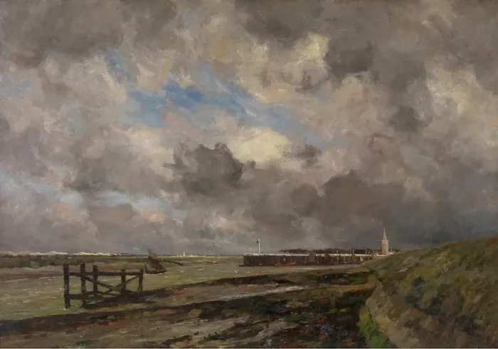 Framed Print : Showery Weather in Nieuwpoort, 1901. Creator: Victor Olivier Gilsoul Framed Print : Showery Weather in Nieuwpoort, 1901. Creator: Victor Olivier Gilsoul