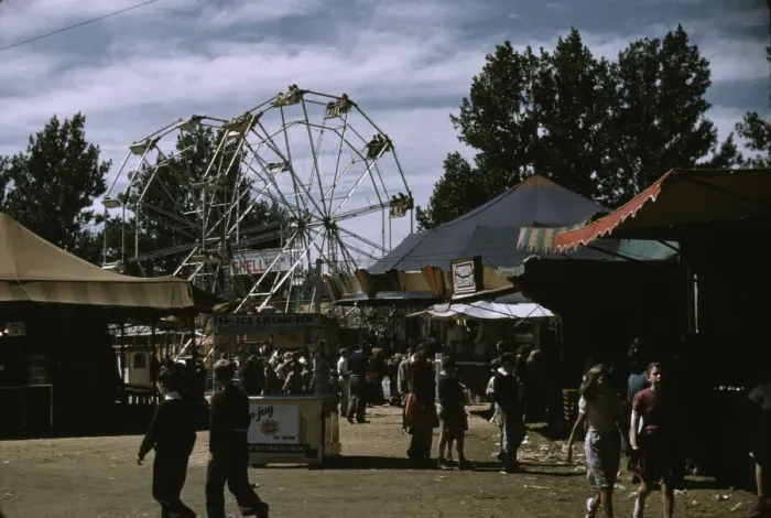 Framed Print : Side shows at the Vermont state fair, Rutland, 1941. Creator: Jack Delano Framed Print : Side shows at the Vermont state fair, Rutland, 1941. Creator: Jack Delano