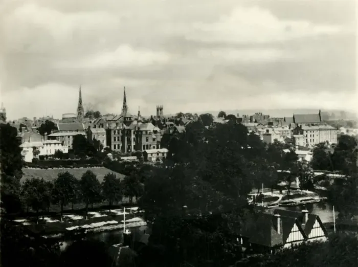 Framed Print : Shrewsbury from the Schools, c1920s. Creator: Unknown Framed Print : Shrewsbury from the Schools, c1920s. Creator: Unknown