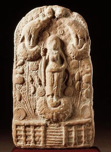 Shri Lakshmi Lustrated by Elephants (Gaja-Lakshmi), 1st century BC. Creator: Unknown