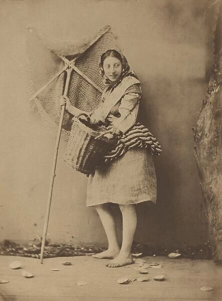 A Shrimp Fisher Girl, c. 1854. Creator: Jacques Antoine Moulin