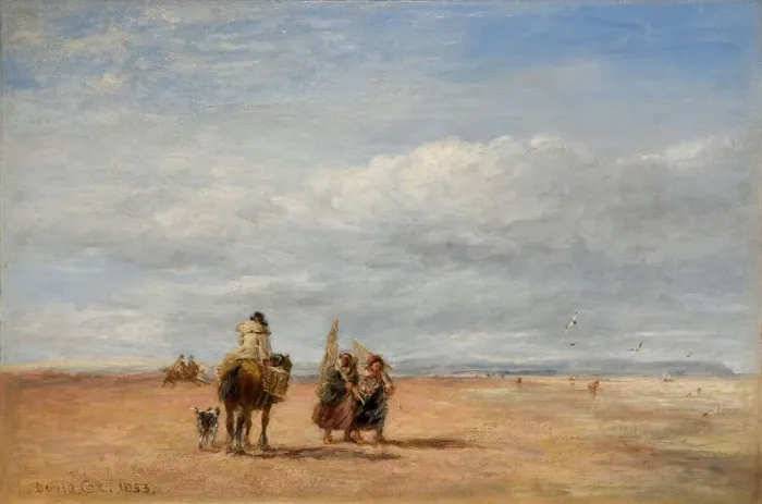 Framed Print : The Shrimpers, 1853. Creator: David Cox the elder Framed Print : The Shrimpers, 1853. Creator: David Cox the elder