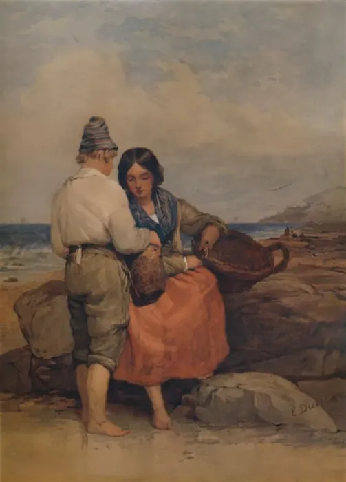 Framed Print : Shrimpers, 19th century, (1935). Artist: Edward Duncan Framed Print : Shrimpers, 19th century, (1935). Artist: Edward Duncan