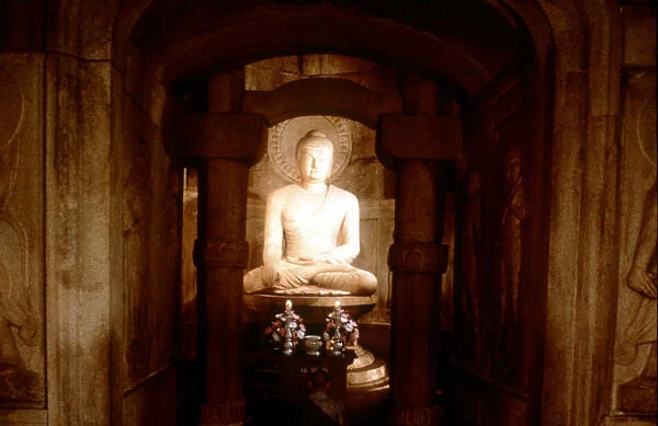 Shrine of Buddha, in a cave at Sokkuram, near Kyongju, South Korea