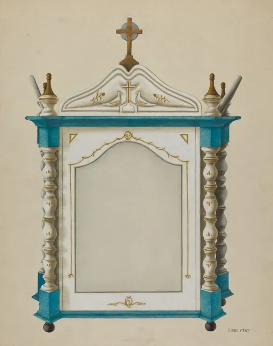 Framed Print : Shrine, c. 1938. Creator: Emile Cero Framed Print : Shrine, c. 1938. Creator: Emile Cero