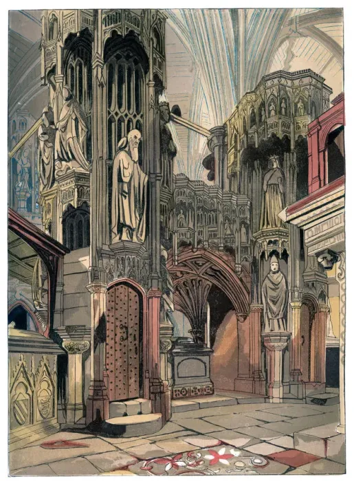 Framed Print : Shrine of Henry V, Westminster Abbey, London, c1850 Framed Print : Shrine of Henry V, Westminster Abbey, London, c1850