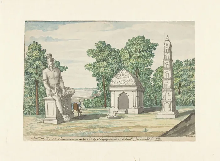 Framed Print : Shrine at Negapatnam on the coast of Coromandel, 1785. Creator: Jan Brandes Framed Print : Shrine at Negapatnam on the coast of Coromandel, 1785. Creator: Jan Brandes