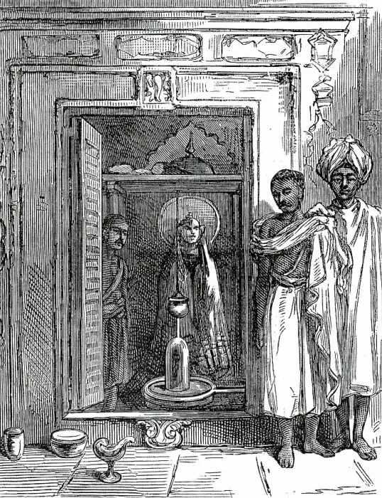 Framed Print : Shrine of the Parbutty Temple at Poonah, 1876. Creator: Unknown Framed Print : Shrine of the Parbutty Temple at Poonah, 1876. Creator: Unknown
