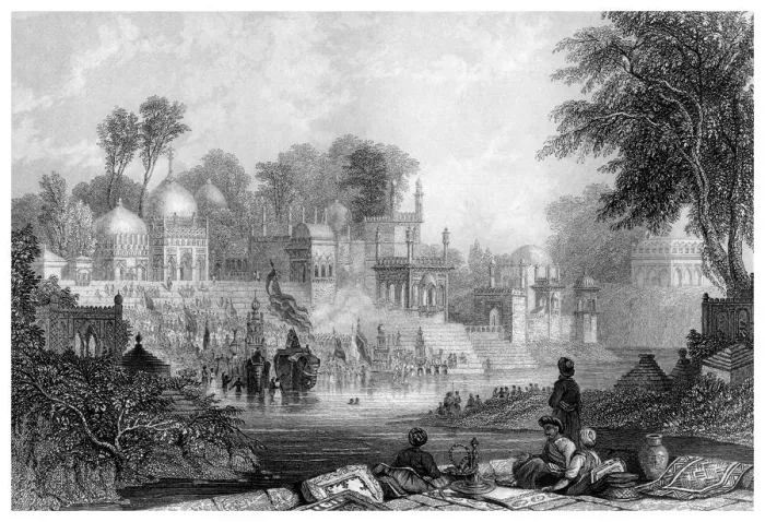 Framed Print : Shrine of Raiman Shah Doola, Elichpur. Artist: James Gardner