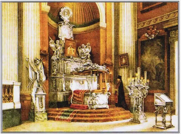 Framed Print : The shrine of Saint Alexander Nevsky, 1890. Artist: Anonymous Framed Print : The shrine of Saint Alexander Nevsky, 1890. Artist: Anonymous
