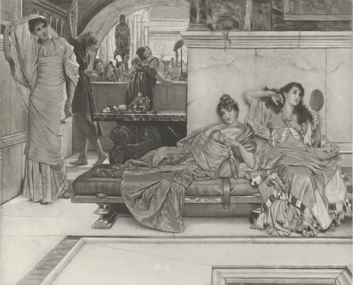 Framed Print : At the Shrine of Venus, ca. 1889. Creator: Gebbie & Husson Co Ltd Framed Print : At the Shrine of Venus, ca. 1889. Creator: Gebbie & Husson Co Ltd