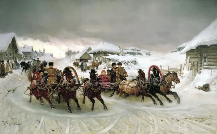 Framed Print : Shrovetide, 1889. Artist: Pyotr Grusinsky Framed Print : Shrovetide, 1889. Artist: Pyotr Grusinsky