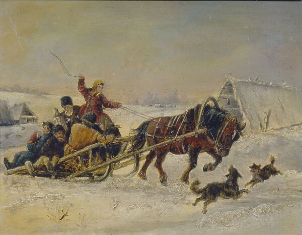 Shrovetide. Artist: Sverchkov, Nikolai Yegorovich (1817-1898)