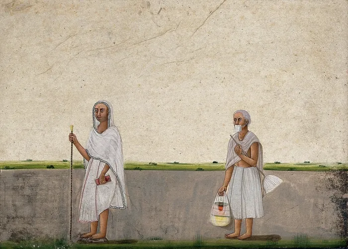 Framed Print : Two Shwetambar Jain monks, (between 1800 and 1899?). Creator: Unknown Framed Print : Two Shwetambar Jain monks, (between 1800 and 1899?). Creator: Unknown