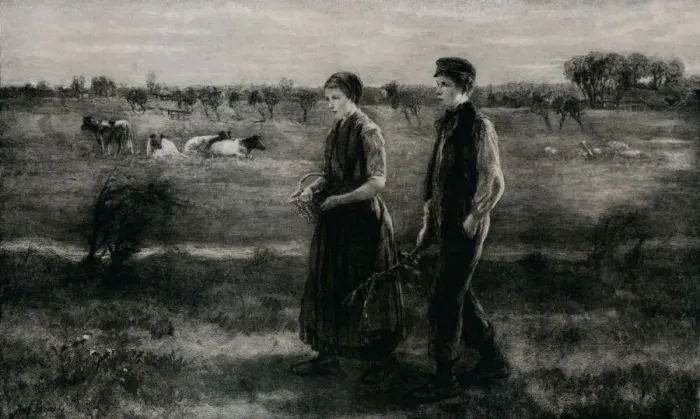Framed Print : The Shy Lover, c1890, (1912). Artist: Jozef Israels Framed Print : The Shy Lover, c1890, (1912). Artist: Jozef Israels